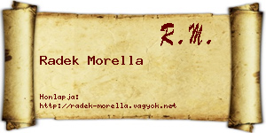 Radek Morella névjegykártya